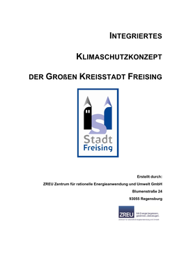 Integriertes Klimaschutzkonzept Der Großen Kreisstadt Freising