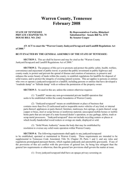 Junkyard/Scrapyard and Landfill Regulations Act of 2000.”