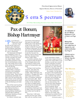 Serra Spectrum Pax Et Bonum, Bishop Hartmayer