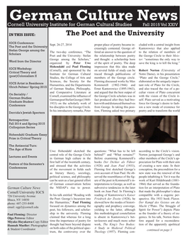 German Culture News, Vol XXIV, Fall 2015.Pdf