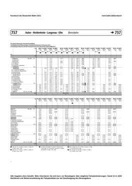 Aalen - Heidenheim - Langenau - Ulm Brenzbahn ൹ 757