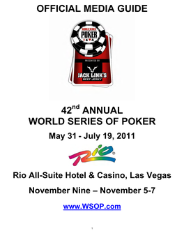 World Series of Poker (Wsop)
