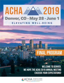 ACHA 2019 Final Program