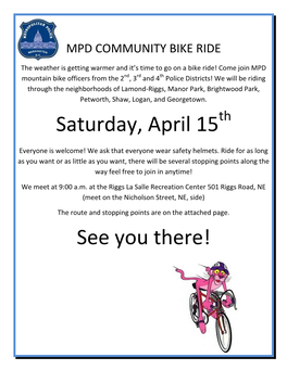 MPD COMMUNITY BIKE RIDE 2017.Pdf