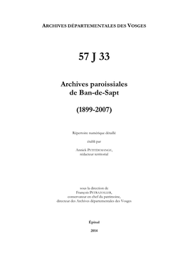 Archives De La Paroisse De Ban-De-Sapt.Pdf