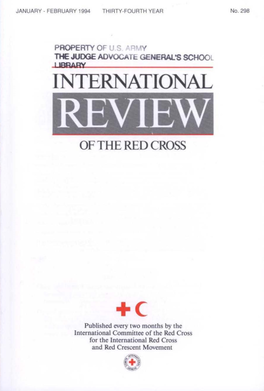 International Review of the Red Cross, January-February 1994