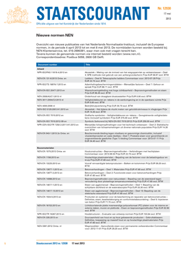 STAATSCOURANT 2013 Officiële Uitgave Van Het Koninkrijk Der Nederlanden Sinds 1814