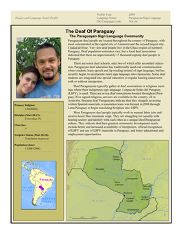 The Deaf of Paraguay