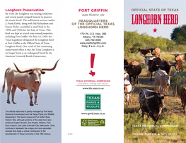 Official State of Texas Longhorn Herd