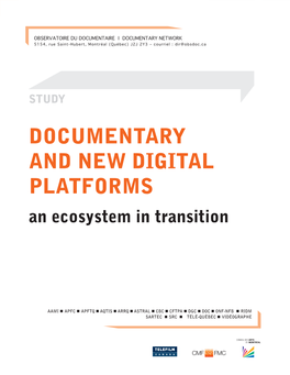 Documentary and New Digital Platforms an Ecosystem in Transition