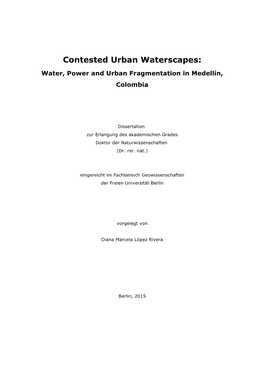 Contested Urban Waterscapes
