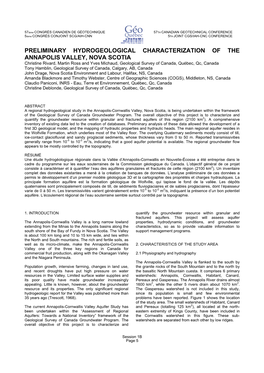 Preliminary Hydrogeological Characterization of The