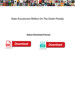 State Excutioners Reflect on the Death Penalty