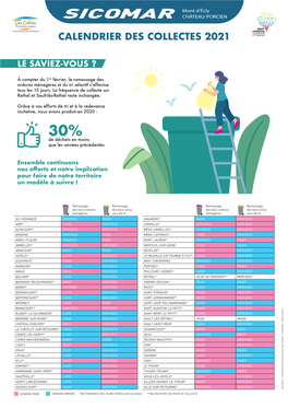 Calendrier Des Collectes 2021