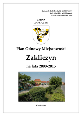 Plan Odnowy M Zakliczyn