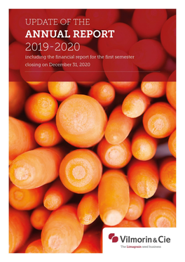 Update of the Vilmorin & Cie Annual Report 2019-2020 1