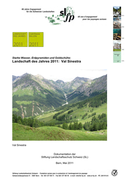 Landschaft Des Jahres 2011: Val Sinestra