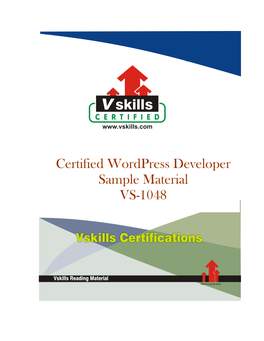 VS-1048 Certified Wordpress Developer Sample Material