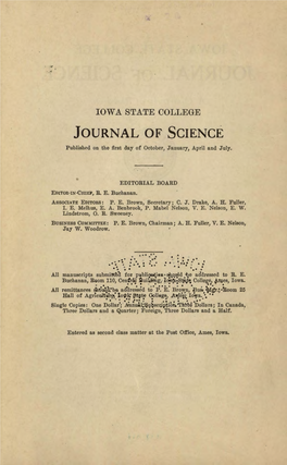 Iowa State College Journal of Science