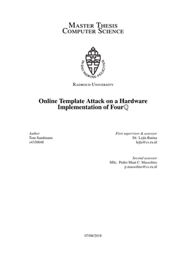 Online Template Attack on a Hardware Implementation of Fourq