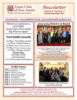 October-November 2011 Newsletter