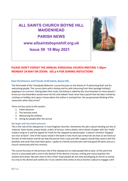 All Saints Church Boyne Hill Maidenhead Parish News