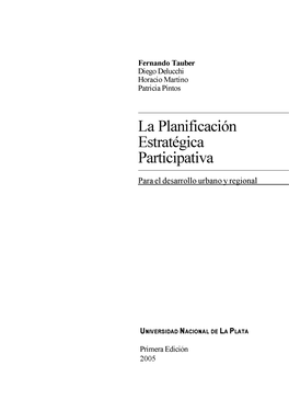 La Planificación Estratégica Participativa