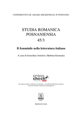 Studia Romanica Posnaniensia 45/3