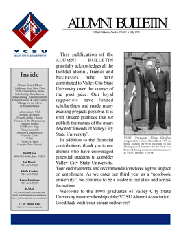 ALUMNI BULLETIN Official Publication Number 071600 ® July 1998