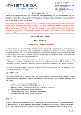 Lymphoblastic Leukemia/Lymphoma