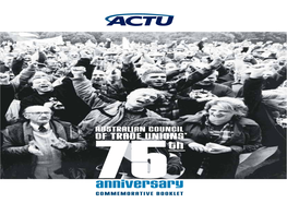 ACTU 75Th Anniversary Commemorative Booklet.Pdf