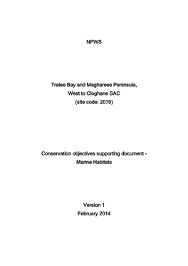 Tralee Bay and Magharees Peninsula, West to Cloghane SAC (Site Code: 2070)