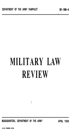 Military Law Review