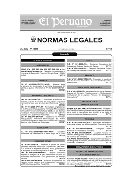 Resolución Suprema N° 045-2006- ORGANISMOS EJECUTORES EF a Favor De La Empresa Perú LNG S.R.L