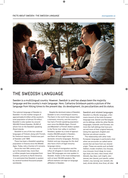 THE SWEDISH LANGUAGE Sharingsweden.Se PHOTO: CECILIA LARSSON LANTZ/IMAGEBANK.SWEDEN.SE