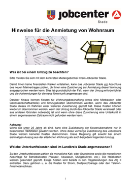 Hinweise Für Die Anmietung Von Wohnraum