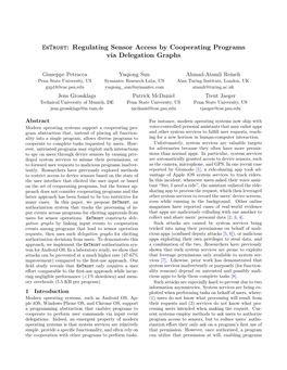 Entrust: Regulating Sensor Access by Cooperating Programs Via Delegation Graphs