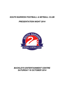 South Barwon Football & Netball Club Presentation