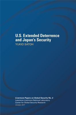 U.S. Extended Deterrence and Japan's Security “