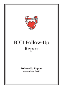 BICI Follow-Up Report