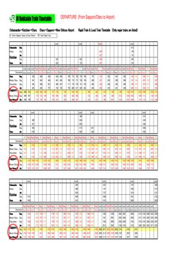 JR Hokkaido Train Timetable (2010.2.22～2010.6.30)