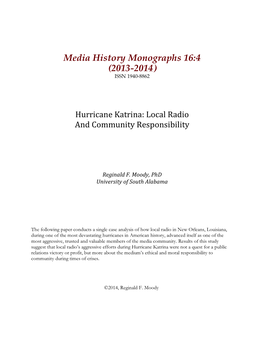 Media History Monographs 16:4 (2013-2014) ISSN 1940-8862