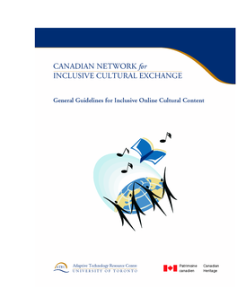 General Guidelines for Inclusive Online Cultural Content