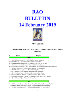 Bulletin 190214 (PDF Edition)