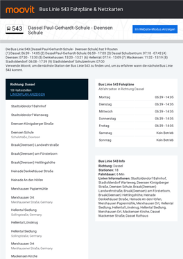 Bus Linie 543 Fahrpläne & Karten