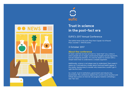 Trust in Science in the Post-Fact Era