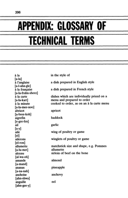 Appendix: Glossary of Technical Terms