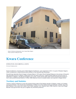 Kwara Conference Headquarters, Ilorin, Kwara State, Nigeria