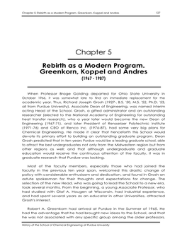 Chapter 5 — Rebirth As a Modern Program. Greenkorn, Koppel And