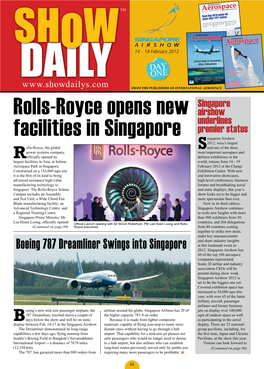 Rolls-Royce Opens New Facilities in Singapore